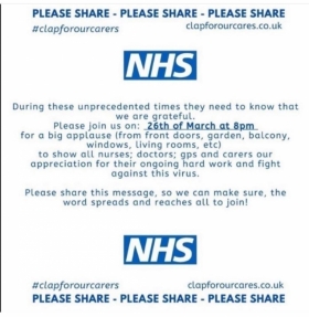 ONA Response to COVID-19, and Showing Thanks to Our NHS every Thursday Night