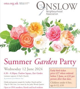 ONA  - Tickets for the Annual Garden Party 2024